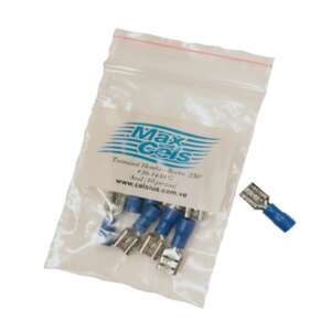 TERMINAL HEMBRA-MACHO 250″ (AZUL) 050 16-14AWG (BOLSITA 10 PZAS)