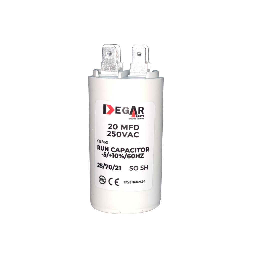 CAPACITOR BOMBA DE AGUA 20MFD 250VA DEGAR