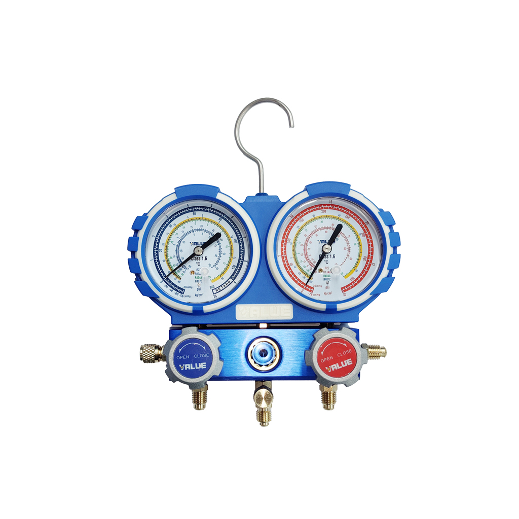 JUEGOS MANOMETRO C/MANG. 0~400 PSI R-22/R404/R134A/R407C VMG-2-R22 VALUE *
