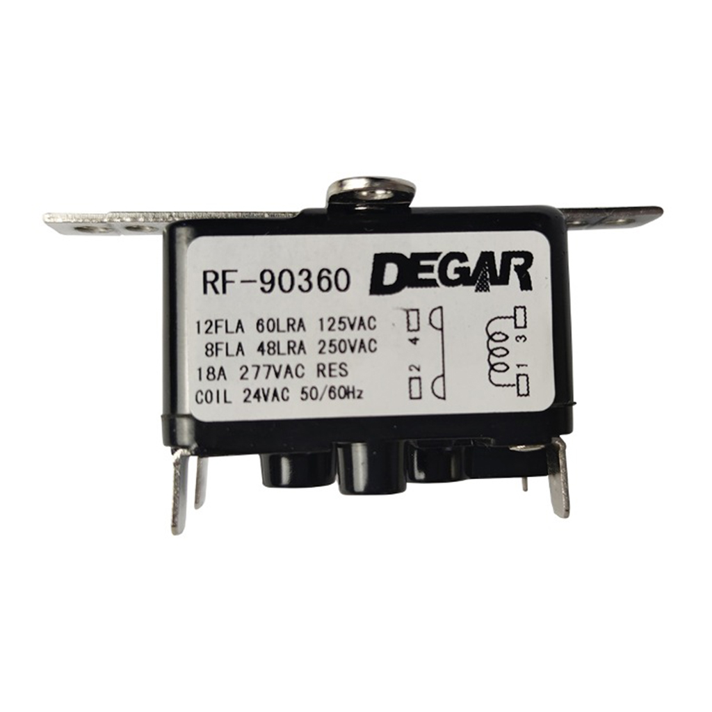 RELAY FAN C/BOB.24VAC 4PIN 90-360 DEGAR