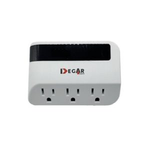 PROTECTOR DE VOLTAJE DIGITAL PARA EQUIPOS ELECTRONICOS 3 TOMAS 110V D-PV2000 DEGAR