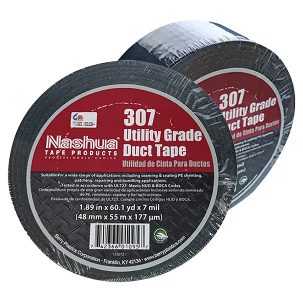 CINTA ADHESIVA DUCTO NEGRA 2" 48mm x 55m (60 yd) 307 NASHUA
