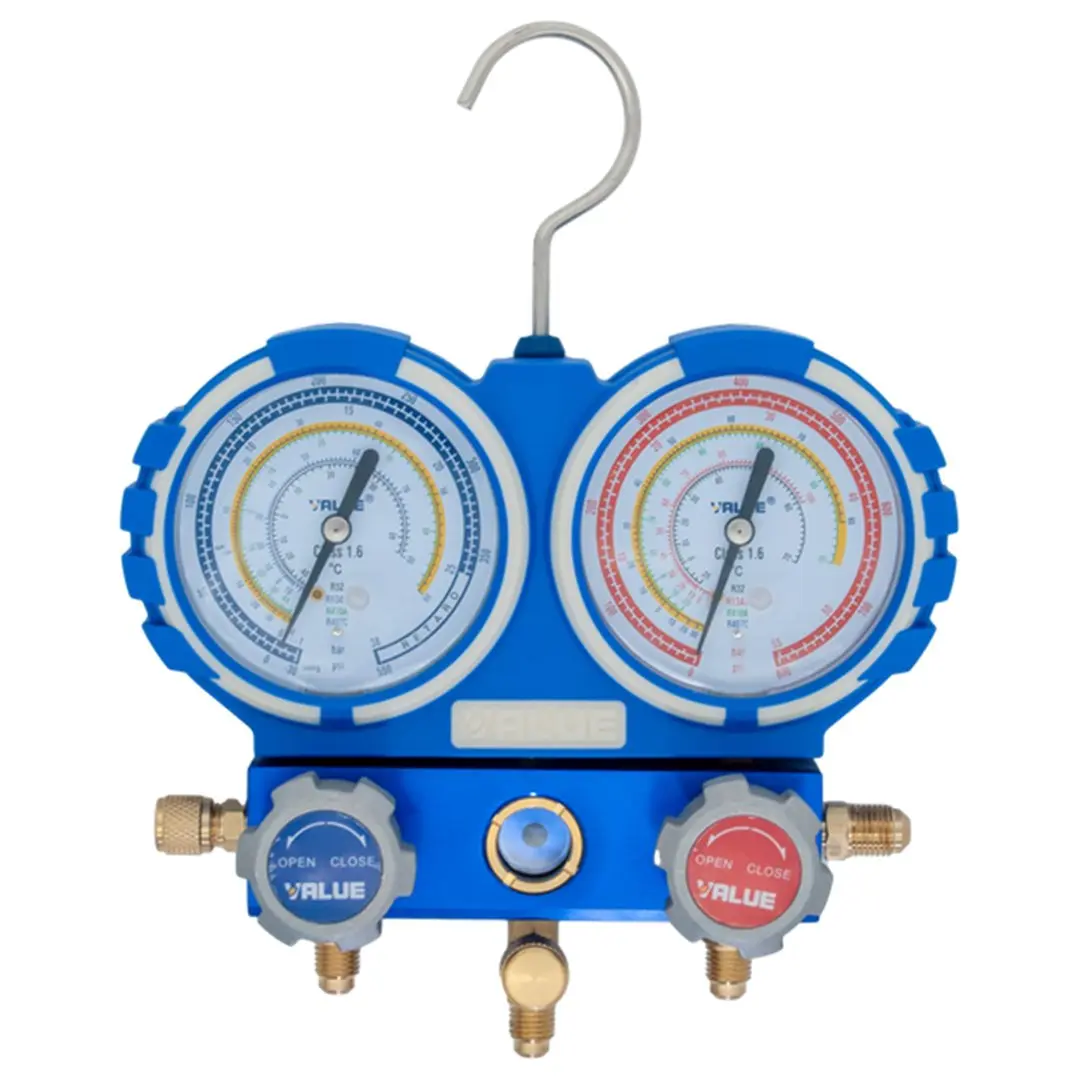 JUEGOS MANOMETRO C/MANG. 0~500 PSI R-32 VMG-2-R32 VALUE *